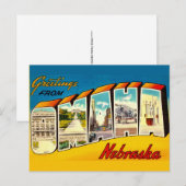 Retro Omaha Nebraska ansichtkaart Briefkaart (Voorkant / Achterkant)