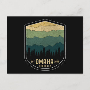 Retro Omaha Nebraska NE State Mountains  Briefkaart