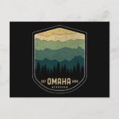 Retro Omaha Nebraska NE State Mountains  Briefkaart (Voorkant)