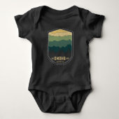 Retro Omaha Nebraska NE State Mountains Romper (Voorkant)