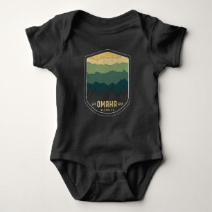 Retro Omaha Nebraska NE State Mountains  Romper