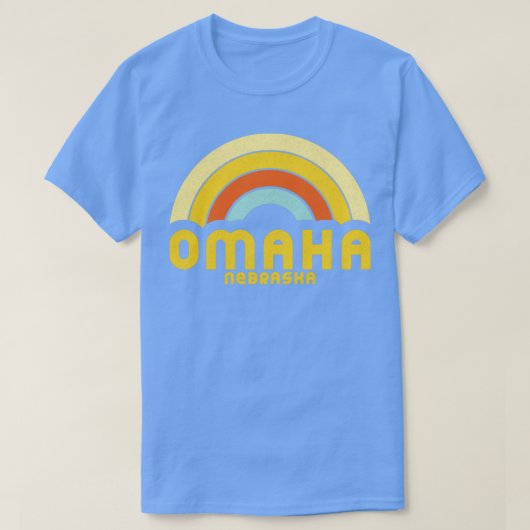 Retro Omaha Nebraska T-shirt (Design voorkant)
