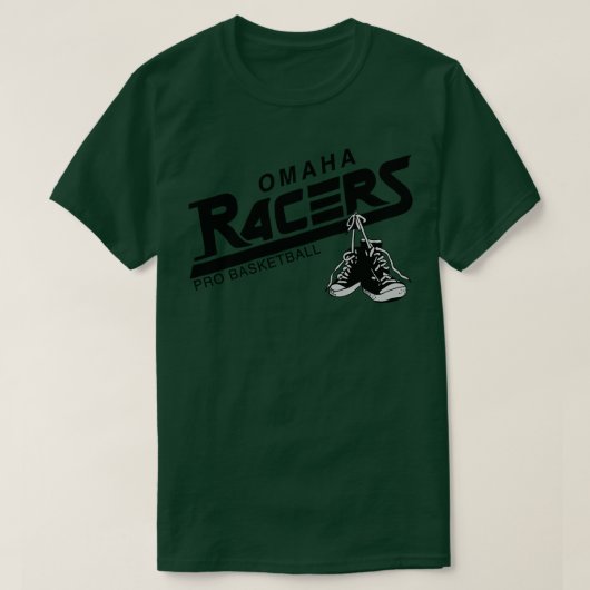 Retro Omaha Racers Basketbal 1990 T-shirt (Design voorkant)