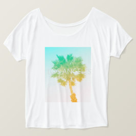 Retro  Ombre Los Angeles Palm Tree Shirt