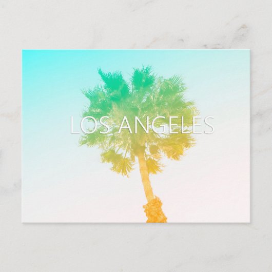 Retro  Ombre Los Angeles Post Card Briefkaart (Voorkant)