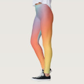 Retro Ombre Pastel Muted Rainbow Trendy Leggings (Links)
