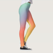Retro Ombre Pastel Muted Rainbow Trendy Leggings (Rechts)