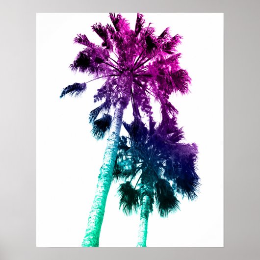 Retro  Ombre Pop Art Los Angeles Print (Voorkant)