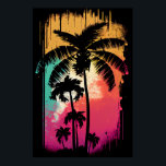 Retro  Ombre Pop Art Palm Los Angeles Vibes Poster<br><div class="desc">Breng jezelf naar de zonnige oever van Los Angeles met deze Retro Ombre Pop Art Palm Tree Print. De levendige kleuren en het ombre effect creëer een uniek en oogstend stuk dat een aanraking van retro charme aan om het even welke ruimte zal toevoegen. De palmbomen wekken een gevoel van...</div>