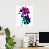 Retro  Ombre Pop Art Palm Print (Thuiskantoor)