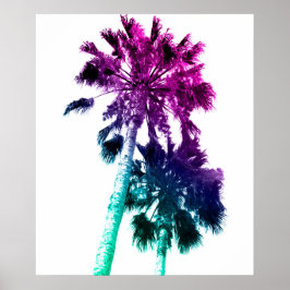 Retro  Ombre Pop Art Palm Print