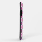 Retro omcirkelde stippen, fuchsia, grijs en roze Case-Mate iPhone case (Achterkant/rechts)