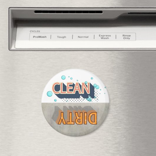 Retro omkeerbare afwasmachine met schone rommel magneet (Insitu (Vaatwasser))