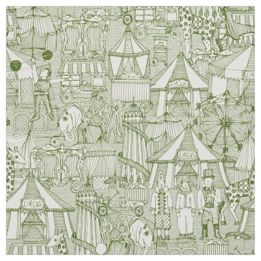 retro - omringend groen ivoor stof (Swatch)