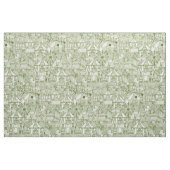 retro - omringend groen ivoor stof (Fat Quarter)