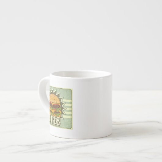Retro omslag voor fastfoodmenu espresso kop (Links)