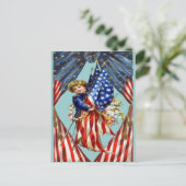 Retro Onafhankelijkheid en Vrijheid, ZSSG Briefkaart (Staand voorkant)