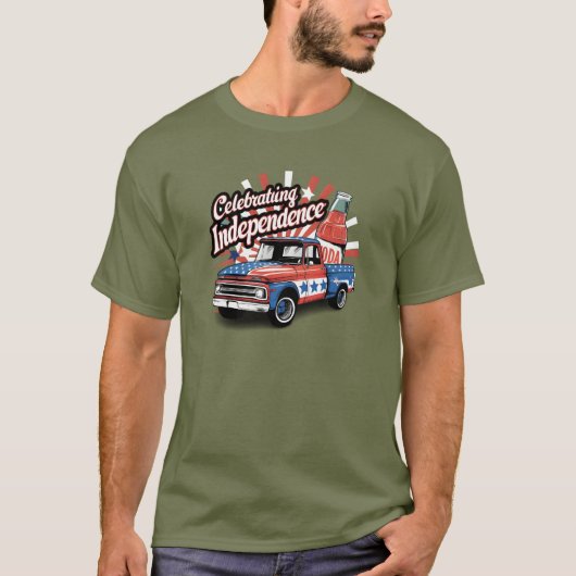 Retro Onafhankelijkheidsviering T-shirt (Voorkant)
