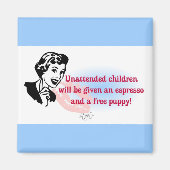 RETRO ONBEHEERDE KINDEREN MAGNEET (Voorkant)