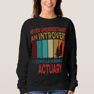 Retro onderschat nooit een Introvert Actuary Trui