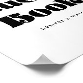 Retro Onderteken ons gastenboek bruiloft teken Poster (Hoek)