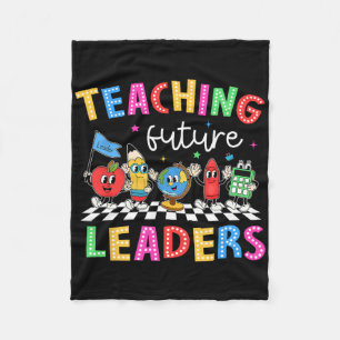 Retro onderwijs toekomstige leiders Groovy leraar Fleece Deken