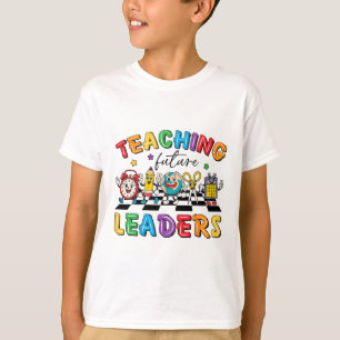 Retro onderwijs toekomstige leiders Groovy leraar T-shirt