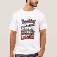 Retro onderwijs toekomstige leiders groovy leraar