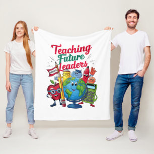 Retro onderwijs toekomstige leiders leraar school fleece deken