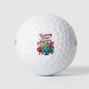 Retro onderwijs toekomstige leiders leraar school  golfballen