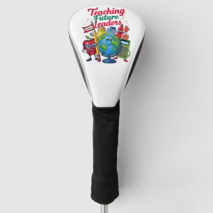 Retro onderwijs toekomstige leiders leraar school  golfheadcover