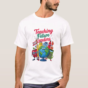 Retro onderwijs toekomstige leiders leraar school t-shirt