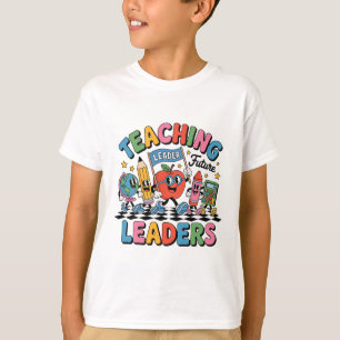 Retro onderwijs toekomstige leiders plezier terug t-shirt