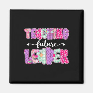 Retro onderwijs toekomstige leiders preppy leraar magneet
