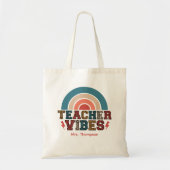 Retro Onderwijs Vibe Onderwijzers Waarderingsweek  Tote Bag (Voorkant)