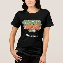 Retro Onderwijsmodus Aan Custom T-Shirt | Groovy A