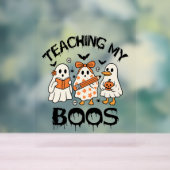 Retro Onderwijzen Mijn Boeken Halloween Acryl Bord (Neutraal)