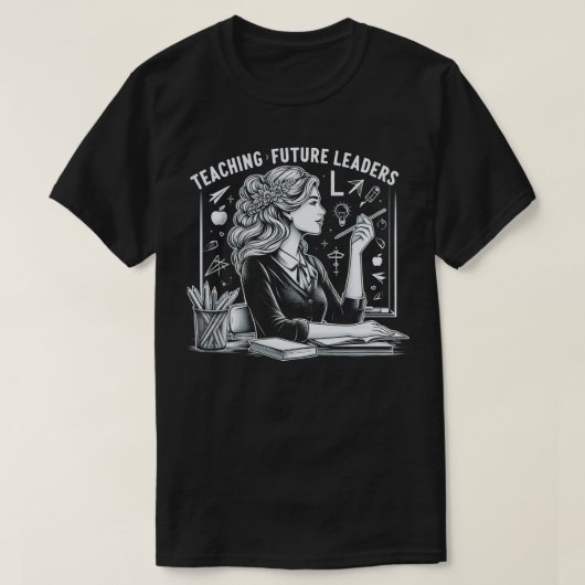 Retro Onderwijzen Toekomstige Leiders Leraar Terug T-shirt (Design voorkant)