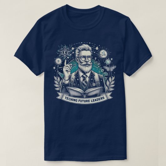 Retro Onderwijzen Toekomstige Leiders Leraar Terug T-shirt (Design voorkant)