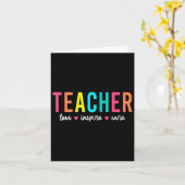 Retro Onderwijzer Inspirerende Terug naar School K Kaart (Gele Bloem)