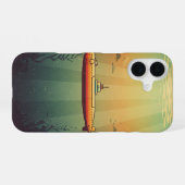 Retro Onderzeeër iPhone 16 Hoesje (Achterkant horizontaal)