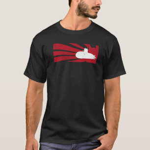 Retro-onderzeeër voor mannen onderzeeër voor manne t-shirt