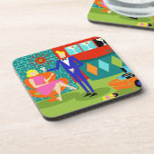 Retro Onderzetters van het Paar van Martini Harde (Linkerzijde)