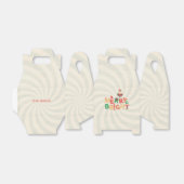 Retro ondeugende Kerstman Bedankdoosjes (Uitgevouwen)