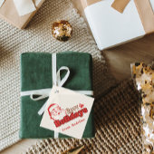 Retro ondeugende Kerstman Bedankjes Labels