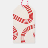 Retro ondeugende Kerstman Cadeaulabel (Achterkant)