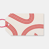 Retro ondeugende Kerstman Cadeaulabel (Achterkant Horizontaal)