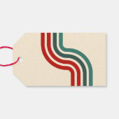 Retro ondeugende Kerstman Cadeaulabel (Achterkant Horizontaal)