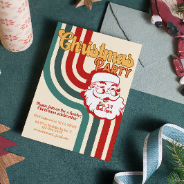 Retro ondeugende Kerstman Kaart