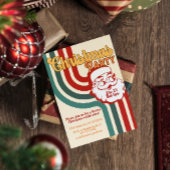 Retro ondeugende Kerstman Kaart